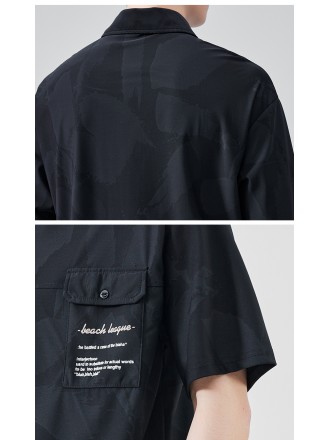 Polo Shirt Wholesale Summer tide brand lapel short -sleeved T -shirt male fans cucumber orchid Korean version of POLO sh
