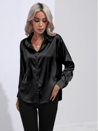 Shirt Wholesale Coloring shirt female long -sleeved shirt spring and summer new solid color simulation shirt