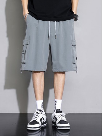 Shorts Wholesale Summer New Workwear Shorts Men's Fashion Brand Net Red Ice Oxygen Drop Feel Versatile High Street Capri