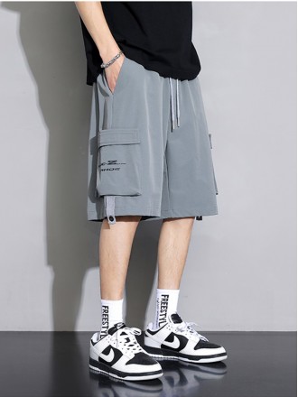 Shorts Wholesale Summer New Workwear Shorts Men's Fashion Brand Net Red Ice Oxygen Drop Feel Versatile High Street Capri