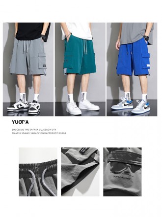 Shorts Wholesale Summer New Workwear Shorts Men's Fashion Brand Net Red Ice Oxygen Drop Feel Versatile High Street Capri
