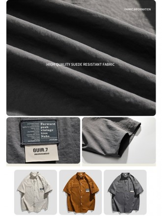 Shirt Wholesale New Fashion Brand Workwear Short Sleeve Shirts Men's Fashion Versatile Simple Korean Men's Shirts