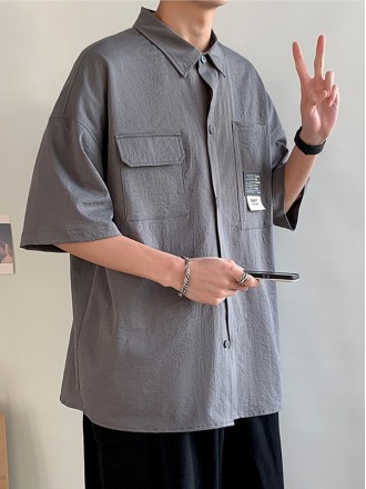 Shirt Wholesale New Fashion Brand Workwear Short Sleeve Shirts Men's Fashion Versatile Simple Korean Men's Shirts