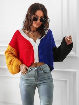 Knitted Sweaters Wholesale Lise knitted cardigan, color, loose short sweater female autumn and winter new models