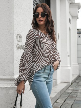 Lace Chiffon Wholesale Lantern sleeve Vedic bandage long -sleeved girl spring and summer new chiffon shirt