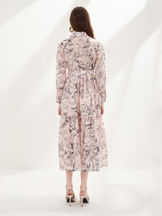 Dress Wholesale Spring new women's dress oversized long -sleeved vacation temperament skirt children's belt tide