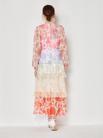 Dress Wholesale Australian designer big -name stitching multi -layer heavy work cake skirt two sets of dress lace