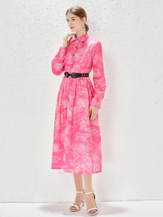 Dress Wholesale Big -name -name animal printed shirt loose dress women's spring and summer new women's skirt