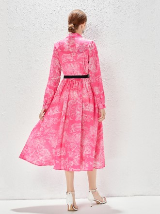 Dress Wholesale Big -name -name animal printed shirt loose dress women's spring and summer new women's skirt