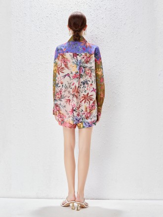 SUITS SEPARATES Wholesale Big names of the same model, two single buckle shirts positioning printing loose cotton, hemp 