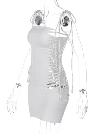 Dress Wholesale Women's summer new product hot -selling sexy hollow sleeveless suspender is thin dress