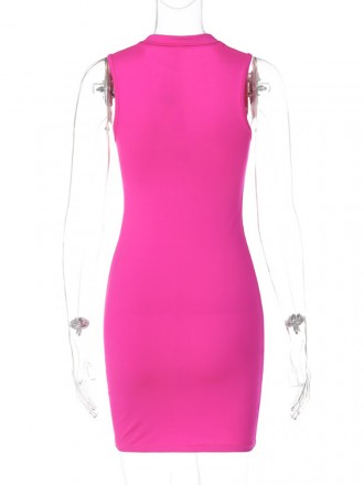 Dress Wholesale Women's summer new products fashion sexy chest zipper slim sleeveless dress
