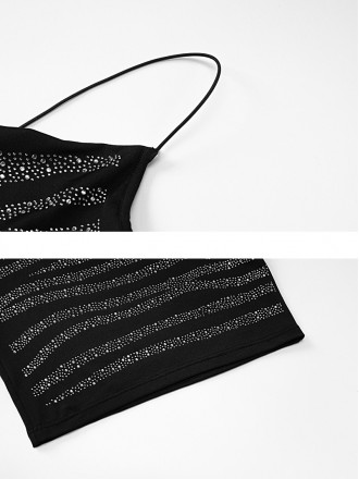 Dress Wholesale Women's summer new personalized hot drill sexy bag hip camisole dresses
