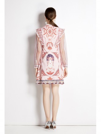 Dress Wholesale Spring New Little Fairy Dress Dress Slim Waist Show Long Sleeve Mesh Lace Rendered Skirt