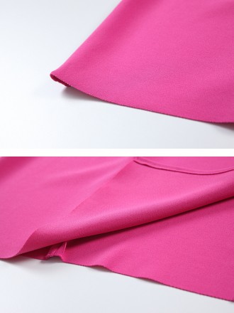 Summer new solid color high -level sensory minimalist camisole dress high waist split slim skirt children's wave