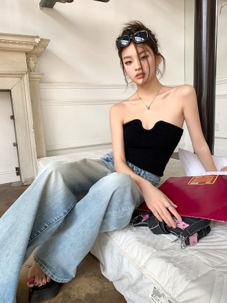 Spring/Summer New Vintage Wide Leg Jeans Women's Loose Dad Pants Wide Leg Pants