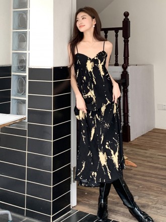 Summer New Style Pure Spicy Girl Covers Side Breast, Slim Wrapped Hip Dress Slip dress Female