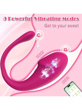 Sex Toy Rechargeable Quiet Waterproof Sex Toy for Women with G-Spot & Clitoral Stimulation